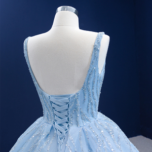 Robe de soirée tutu rose scintillante sans manches Jancember RSM67331 pour femmes de luxe - Product Image 3