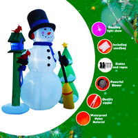 Décorations de Noël gonflables lumineuses de 8 pieds pour l'extérieur, décorations de jardin personnalisées, bonhomme de neige gonflable, décorations gonflables personnalisées pour l'extérieur