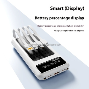 Banque d'énergie <span class=keywords><strong>solaire</strong></span> personnalisée OEM 10000mAh avec 4 câbles lampe torche pour téléphones mobiles <span class=keywords><strong>tablette</strong></span> <span class=keywords><strong>chargeur</strong></span> <span class=keywords><strong>solaire</strong></span> portable ultra mince - Product Image 4