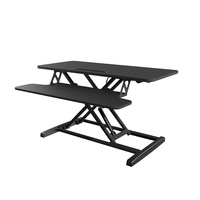 Convertisseur de bureau ergonomique AUKI 910 à hauteur réglable avec ressort à gaz et plateau pour clavier, idéal pour rehausser l'ordinateur portable à la maison ou au bureau