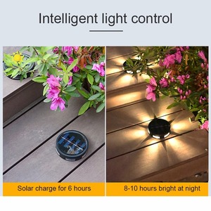 Lampe solaire LED extérieure, éclairage souterrain, projecteur de pelouse, éclairage encastré pour terrasse, jardin, allée, décoration paysagère - Product Image 4