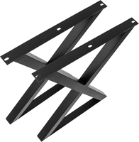 Pied de table en acier noir traditionnel en forme de X, fabrication chinoise AAG, pour tables de salle à manger extérieures et bureaux à base horizontale