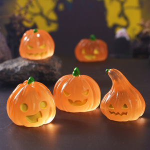 Halloween Luminous <strong>Pumpkin</strong> Resin Craft Props Cabinet Decoration Ornaments Ghostly <strong>Face</strong> <strong>Pumpkin</strong> - Product Image 4