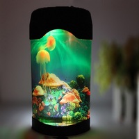 Lampe d'Ambiance de Chambre à Coucher à l'Eau de Mer, Lumière Nocturne Changeante de Couleur, Méduse, Aquarium