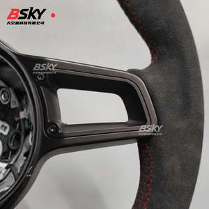 Volante in Pelle Scamosciata Migliorato Adatto per Porsche Panamera Cayenne Macan 718 Cayman Targa 918 911 Boxster 981 718 958 957 997 - Product Image 6