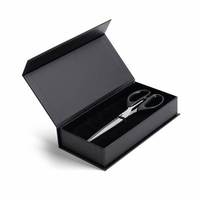 Boîte-cadeau d'emballage de ciseaux de cheveux de luxe personnalisé avec insert en velours