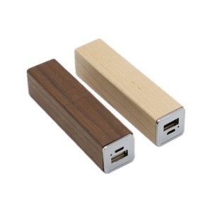 Batterie externe portable ultra-mince personnalisée 2200 mAh en bambou écologique, format carré, pour promotion – Meilleures ventes - Product Image 2