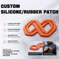 Étiquette en silicone réfléchissante de haute qualité, logo de vêtement flexible en relief 2D 3D, pour vêtements de sport d'extérieur, étiquette en silicone à transfert thermique