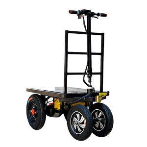 कृषि गोदामों के लिए थोक भारी शुल्क इलेक्ट्रिक ट्रॉली 4-पहिया धातु प्लेटफार्म ट्रक - Product Image 5