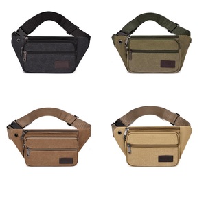 Sac de ceinture vintage en <span class=keywords><strong>toile</strong></span> de grande capacité pour hommes femmes sac de poitrine à bandoulière à fermeture éclair pour les affaires sports de plein air voyage vente en gros - Product Image 6