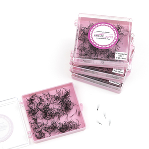 Extensiones de <span class=keywords><strong>Pestañas</strong></span> Pre-fabricadas Camellia 5D 7D Pro, Base Puntiaguda, Volumen en Forma de C, Cachemira Suave, 500 Unidades en Caja - Product Image 1