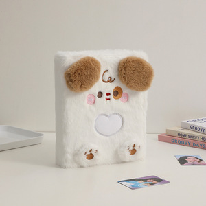 Dibujos animados estilo coreano 4 rejilla felpa Kpop Photocard titular A5 carpetas lindo conejo gato perro 10 páginas tarjeta libro Niños Niñas colección - Product Image 5