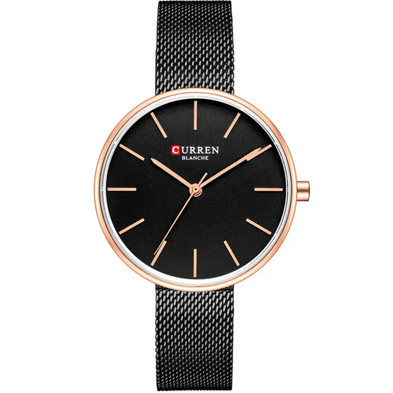 Curren 9042 Simple And Elegant Women's Metal Mesh Band Quartz Watchws Factory Direct Sale Brand Waterproof Women's Wristwatches