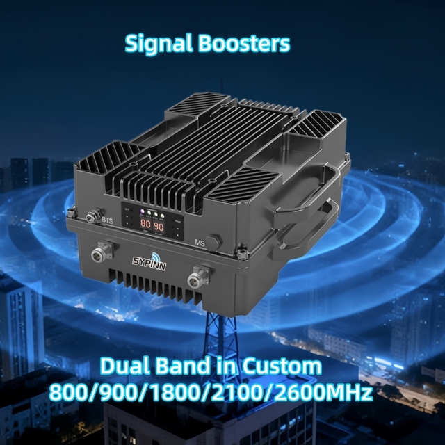 Industrial Grade Dual Band Signal Amplifier for 700 800 900 1800 2100 2600MHz in Custom
