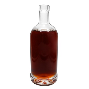 Bouteilles de liqueur en verre rondes vides de 70 cl 75 cl, transparentes, pour rhum, avec bouchon Guala, <span class=keywords><strong>bouteille</strong></span> de vodka de 500 ml pour les spiritueux - Product Image 2