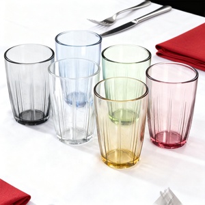 Juego de 6 Vasos de Acrílico de Colores, Irrompibles, Reutilizables, Libres de BPA, Apilables, para Jugos, Café Helado - Product Image 1