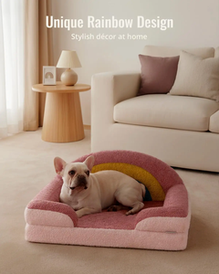 Orthopedic Dog <strong>Beds</strong> for Medium Dogs Rectangle <strong>Bolster</strong> Calming Pet Sofa Fluffy Plush Bubble Pet <strong>Bed</strong> Removable Washable Cover - Product Image 6