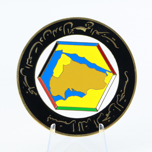 Medalla Personalizada de Aleación de Zinc Chapada en Oro - Conmemorativa con Mapa de GCC, Temática Deportiva, Metal Pulido Ecológico - Product Image 2