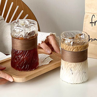 Tasse à café suspendue au doigt, en verre isolant, résistante à la chaleur et anti-brûlure, pour usage domestique, design exquis pour enfants, pour café glacé et latte américain