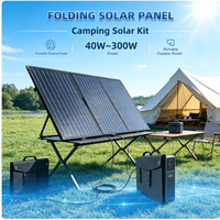 Panneau solaire monocristallin pliable 75W double vitrage tout noir avec chargeur PD60W USB-C QC3.0 étanche pour le camping et la randonnée