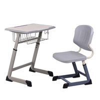 Meubles de classe pour écoles primaires modernes, ensemble chaise et table individuels pour élèves, confortables et réglables en hauteur