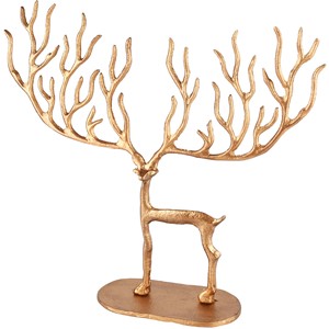 Sculpture en fer abstraite moderne en forme de cerf pour la décoration de la maison, salon, bureau, table, disponible à prix abordable - Product Image 5