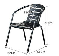 Ensemble bistrot minimaliste moderne EY Yier TSYTZY pour balcon, table et chaises en fer forgé pour usage extérieur, idéal pour les salons de thé et les cafés.