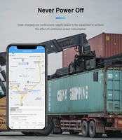 Best-seller Traqueur de conteneur GPS 4g LTE avec fente pour Sim et batterie 10800mah Chargement solaire GPS conteneur frigorifique