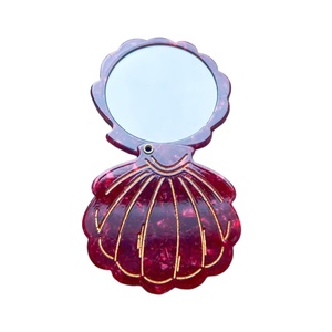 <span class=keywords><strong>Specchio</strong></span> Pieghevole Portatile con Gua Sha, Grazioso Specchietto Tascabile in Acrilico per Ragazze, Mini <span class=keywords><strong>Specchio</strong></span> Portatile per Viaggi e Uso Quotidiano - Product Image 4