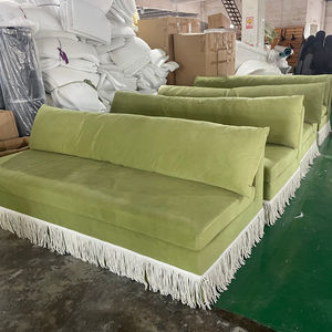 Canapé vert de haute qualité avec jupe, éponge hautement élastique, style vintage français, pour salon - Vente en gros Disen - Product Image 4