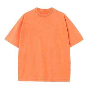 T-shirts délavés à l'acide pour hommes en vrac-T-shirts amples en coton épais de style Hip Hop - Product Image 1