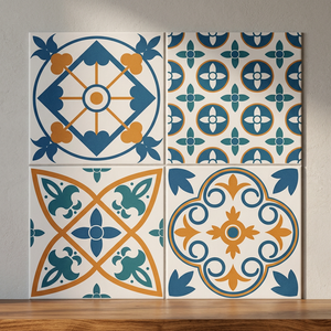 Carreaux de sol en céramique numérique de style marocain 400x400mm, antidérapants, en porcelaine émaillée, pour intérieur - Product Image 5