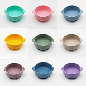 Durable Silicone Suction Noodle Bowl Set Baby Toddler Feeding Training Manual Safe BPA Free Home <b>Kitchen</b> - Product Image 4