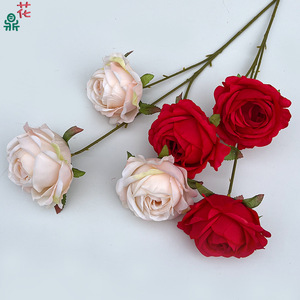 Fleurs artificielles en soie, roses réalistes, décoration de mariage, style moderne, arrangements floraux faits à la main pour salle de banquet - Product Image 3