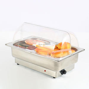 ชุดอุ่นอาหารบุฟเฟ่ต์สแตนเลสสีเงินไฟฟ้า พร้อมอุปกรณ์เสิร์ฟ ใช้ได้กับไฟฟ้าทุกแรงดัน - Product Image 2