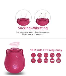 Vibratore a Rosa Ricaricabile USB per Donne con 10 Frequenze Impermeabile <span class=keywords><strong>IPX7</strong></span> Lavabile - Product Image 3