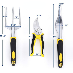 Nouvel arrivage de ciseaux modernes en métal <span class=keywords><strong>Pelle</strong></span> à bêche Cultivateur Sécateur Kit d'outils à main de jardin - Product Image 5