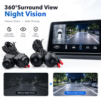 Système de caméra panoramique 360 degrés Meihua AHD 4CH pour voiture, caméra de stationnement 3D pour autoradio Android