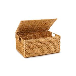 Cesta de almacenamiento de jacinto de agua tejida a mano elegante hogar decorativo venta al por mayor artesanía de Vietnam - Product Image 2