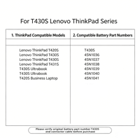 T430S Penggantian Baterai Laptop Baru untuk Lenovo ThinkPad T420s T420si 42T4846 42T4847 42T4845 42T4844 45N1036 45N1037 45N1038