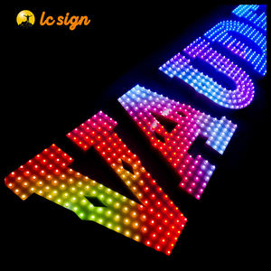Letreros Acrílicos de Alto Brillo con Luces LED, Letreros Coloridos con Orificios, Letras Iluminadas LED 3D - Product Image 1