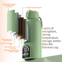 Calentador de Biberones Rápido de 140W, Calentador de Leche Portátil con Monitor de Temperatura NTC, Electrodoméstico de Viaje de Acero Inoxidable