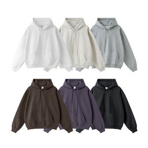 Sudadera con capucha de peso pesado 440GSM para hombre, jersey de ajuste Regular de mezcla de algodón y poliéster, logotipo personalizado ecológico, otoño teñido liso francés - Product Image 5