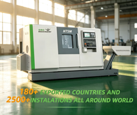 Tour CNC FANUC HT5M à banc incliné, 3 axes, 12 postes à outils, haute précision, haute rigidité, centre CNC de moyenne capacité