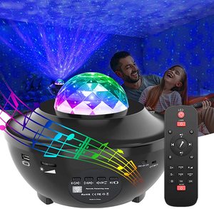Proyector de luz LED Galaxy Star para dormitorio de niños, luz nocturna, proyector de ola oceánica con altavoz de música inalámbrico, eléctrico - Product Image 2