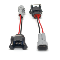 Adaptateur de faisceau d'injecteur de carburant en cuivre 2 broches EV1 vers DENSO 12V, Plug & Play, pour échange de moteur, performance de course et réglage des performances