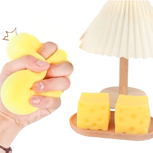 Juguetes Blandos de Queso Cuadrados para Apretar, de Rebote Lento, para Aliviar el Estrés, Juguete Sensorial Suave de Queso Mantequilla, Juguete Antiestrés - Product Image 4