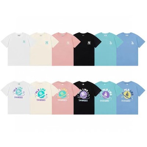 เสื้อยืดคอกลมสไตล์เกาหลี พิมพ์ลายโลโก้ทั้งตัว ไซส์ใหญ่ สำหรับฤดูใบไม้ผลิ/ฤดูร้อน ปักลาย  สำหรับผู้ชายและผู้หญิง ไซส์ ML ทรงหลวม ผ้าเมอร์เซอไรซ์ - Product Image 5