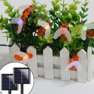 Lampe <span class=keywords><strong>solaire</strong></span> extérieur LED, fil lumineux comportant 50, 80, 100 ou 200 lampes étanches avec un panneau photovoltaïque, pour les fêtes de mariage, noël et la décoration du jardin - Product Image 3