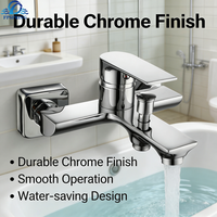 Ensemble de robinet de douche à effet pluie à poignée unique en laiton chromé poli de haute qualité XC avec commande thermostatique